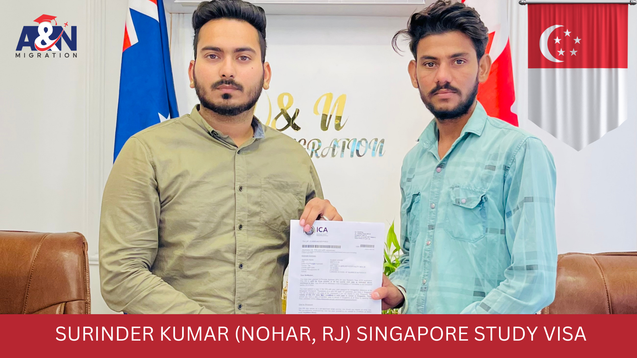 Ashok Kumar (Nohar, RJ) — Singapore Study Visa
