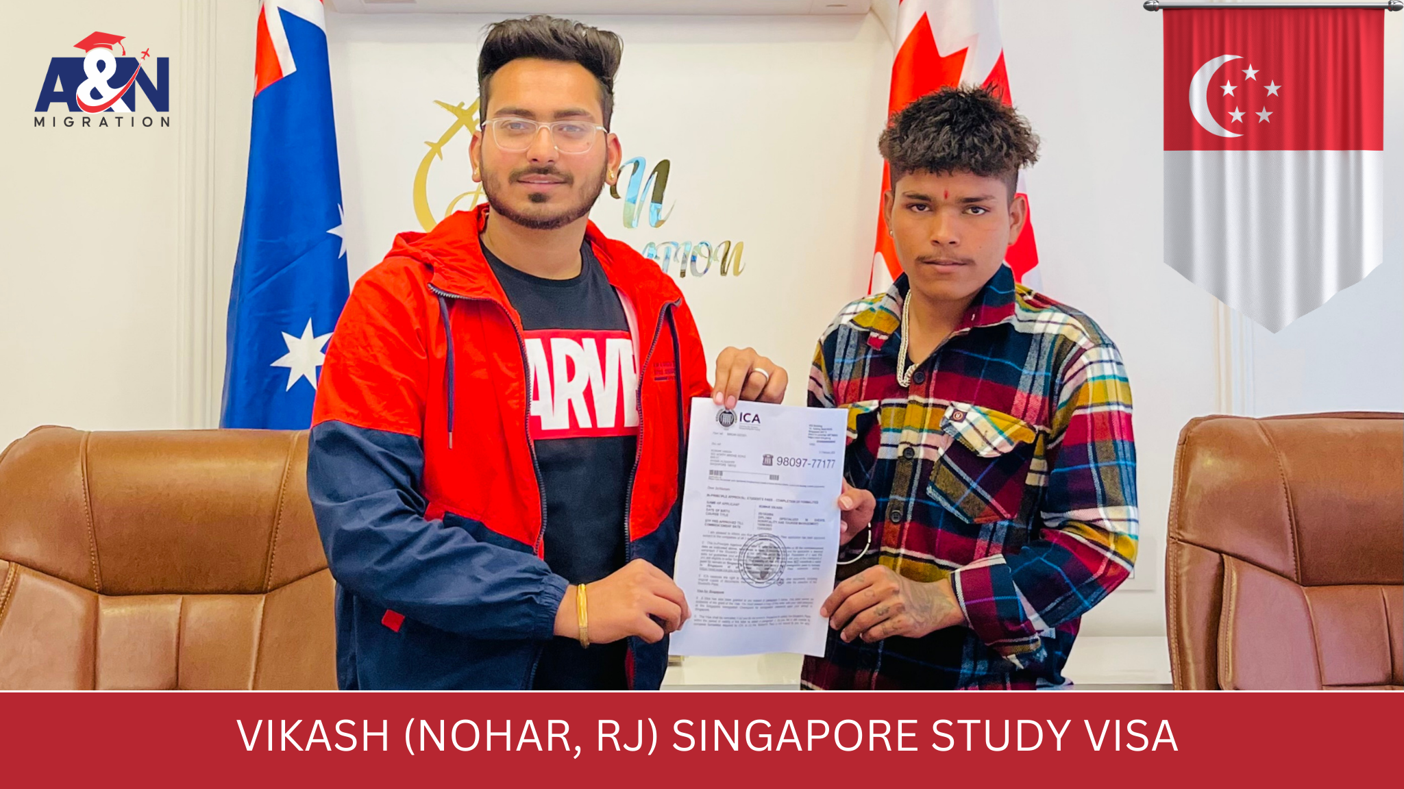 Dharmendra Berwal (Jhunjnu) — Singapore Study Visa